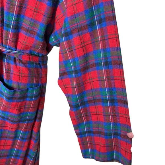 Ralph Lauren 100% cotton tartan plaid belted robe maxi full length lounge new - Picture 2 of 7